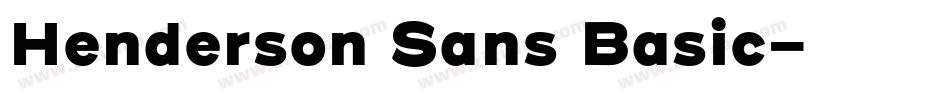 Henderson Sans Basic字体转换